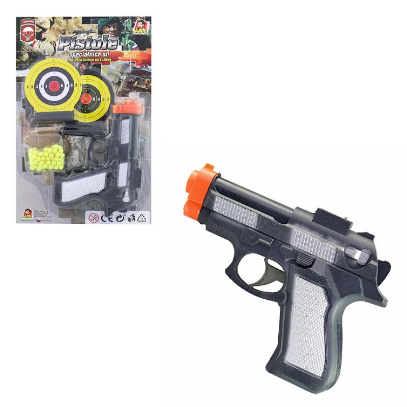 Pištoľ na guličky s dvoma terčmi