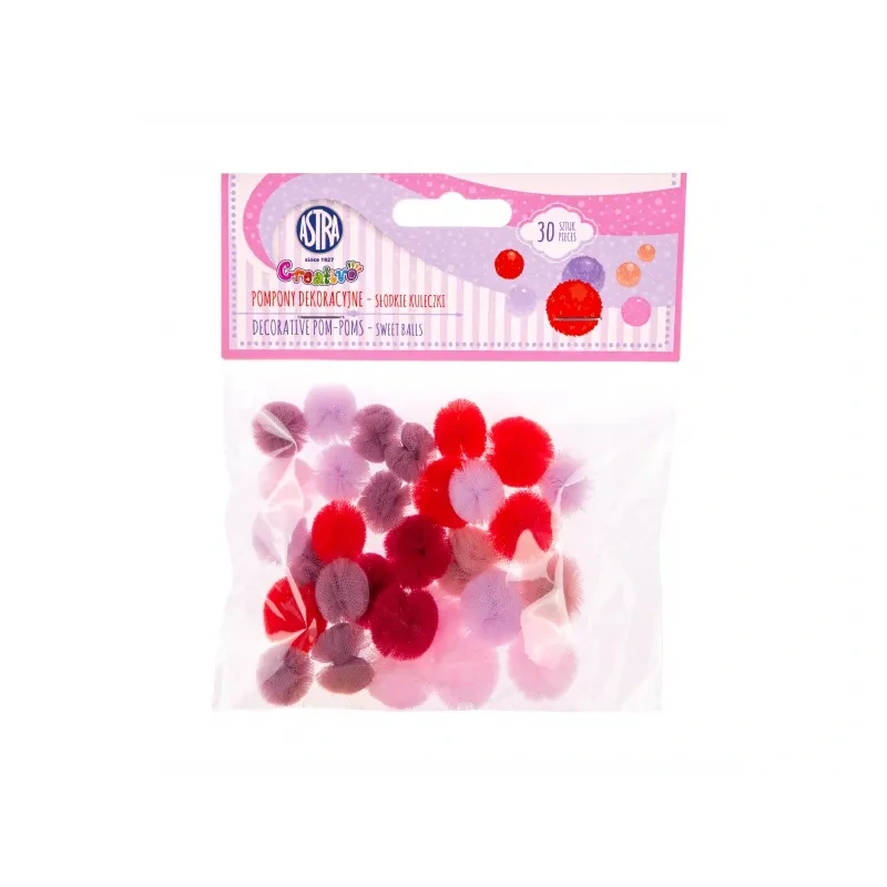 CREATIVO Silonové POMPOM guličky SWEET BALLS, 30ks, 335122009 1