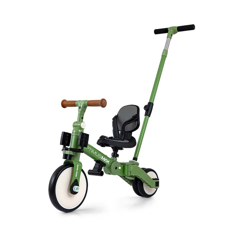 Detská trojkolka 5v1 Milly Mally Optimus Max s vodiacou tyčou green 4