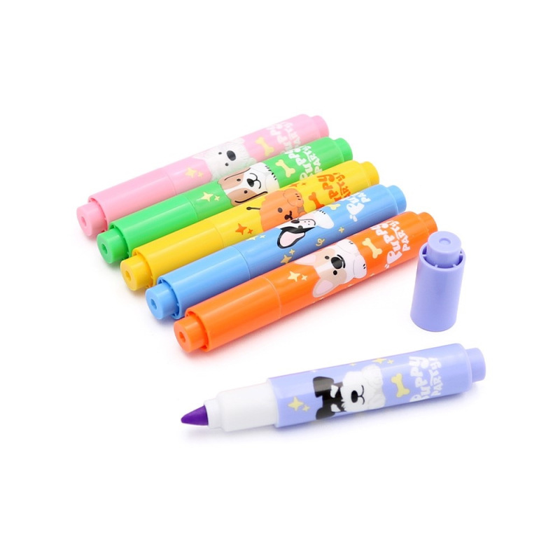 Zvýrazňovač M&G Mini Puppy Party! - sada 6 ks 2