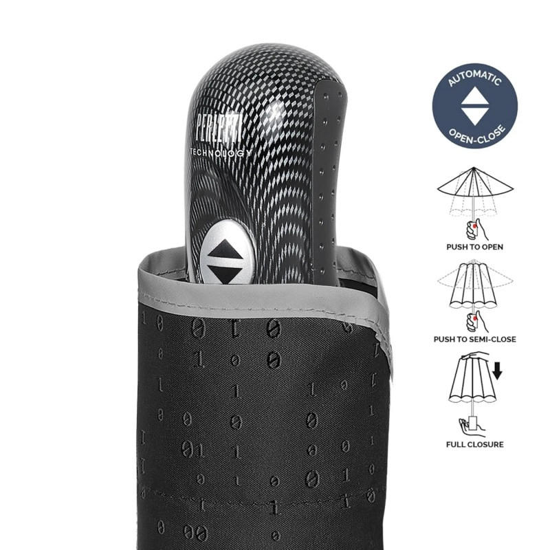 Plnoautomatický reflexný skladací dáždnik Perletti Technology, 21825 4