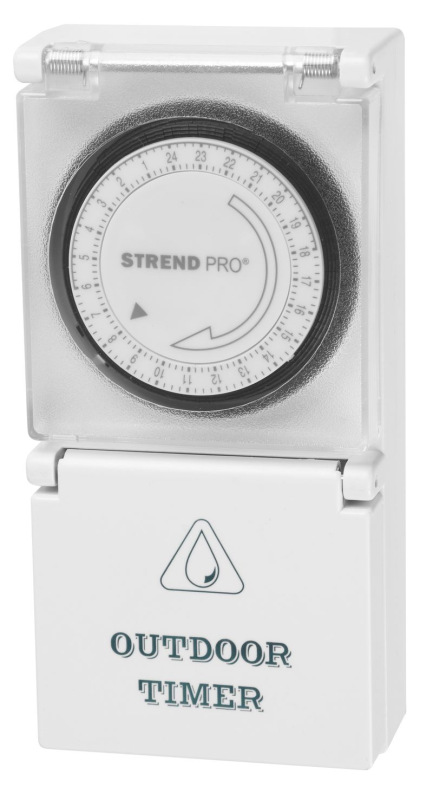 Časovač Strend Pro, mechanická spínacia zásuvka, 230 V, max. 3680 W