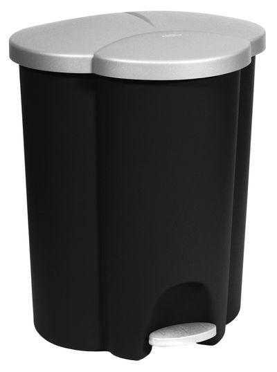 Kôš Curver® TRIO PEDAL BIN, 40 lit., 39.4x47.8x59.2 cm, čierny/sivý, na odpad, s pedálom