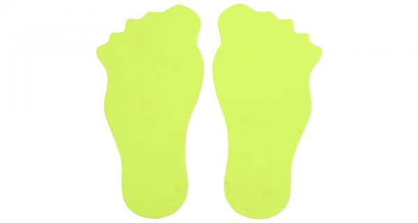Merco Feet značka na podlahu žltá