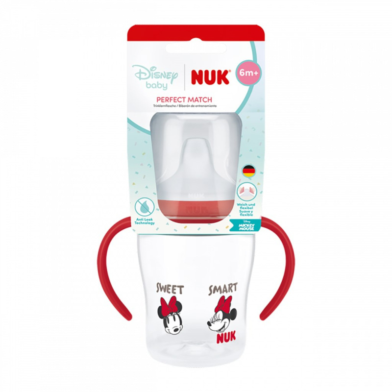 Dojčenská fľaša na učenie NUK Perfect Match DISNEY Minnie red 150 ml 1