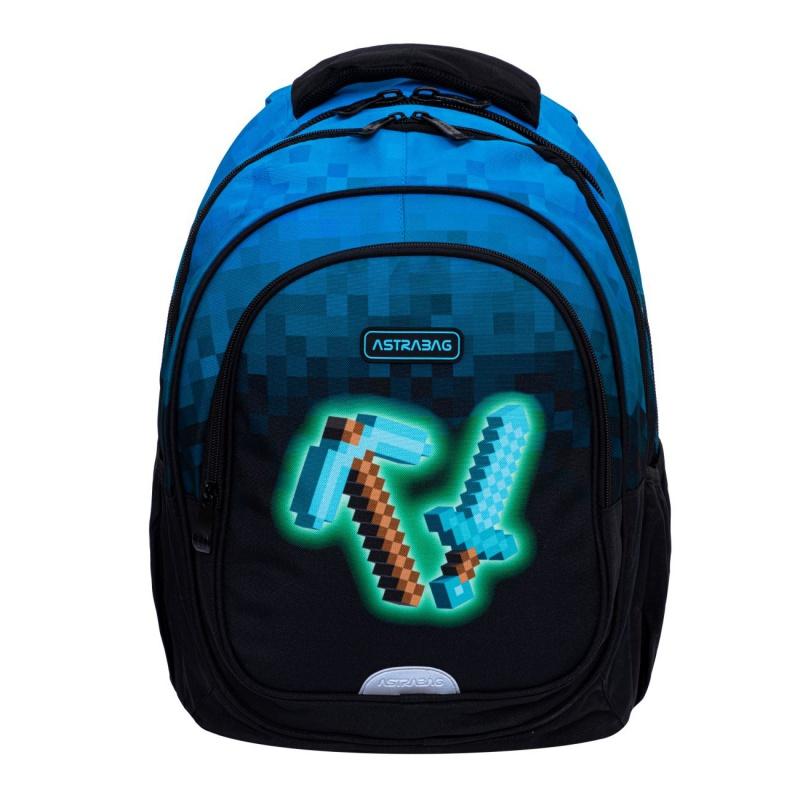 Školský batoh AstraBAG BLUE PIXEL, AB300, 502024093