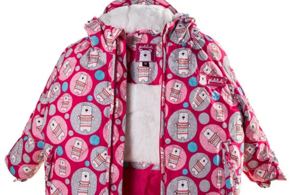 bunda zimná s kožušinkou, Pidilidi, PD1035-03, ružová