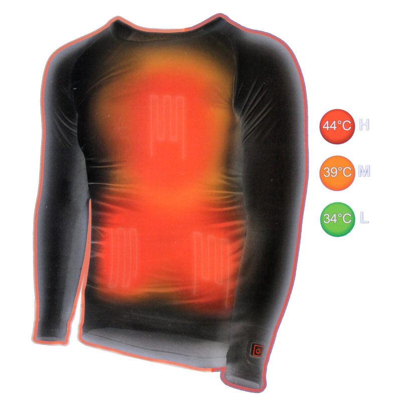 Thermo Undershirt vyhrievané tričko čierna 3