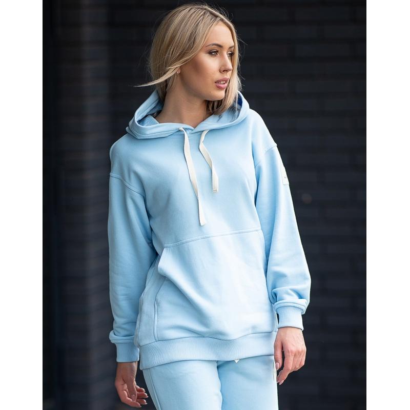 Dámska tepláková mikina hoody Alex - Color : Baby Blue - M (medium)