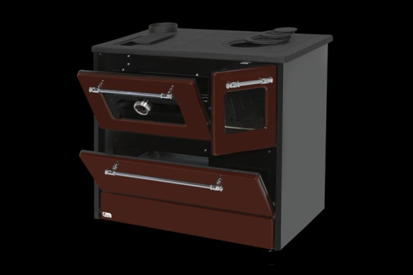 Sporák 701-G OMEGA Kuzine, 9,1 kW so sklom, hnedý, ľavý vývod 4