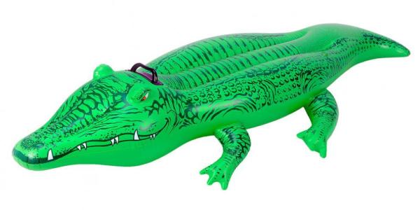 Plávajúci krokodíl Intex 58546 nafukovací zelený 168x86 cm