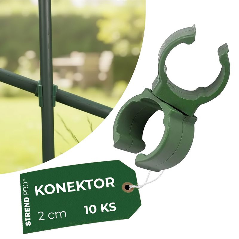 Spojka Strend Pro, plast, konektor na záhradné oporné tyče, 20 mm, bal. 10 ks 1