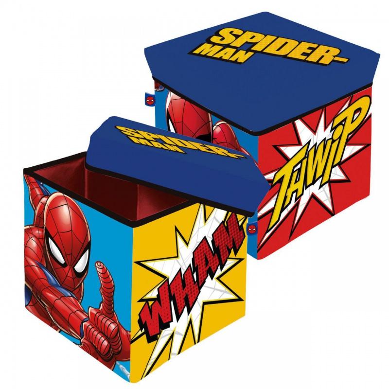 ARDITEX Úložný box s vrchnákom / taburetka 2v1 SPIDERMAN, SM15223