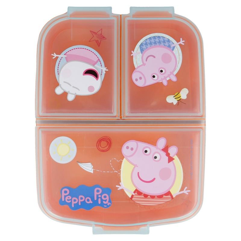 STOR Delený plastový box na desiatu PEPPA PIG, 13920