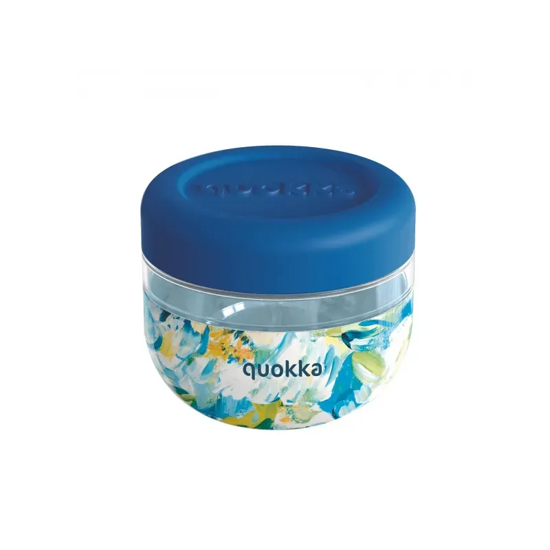 Quokka Bubble, Plastová nádoba na jedlo Blue Peonies, 500ml, 40124