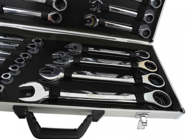 Sada račňových kľúčov 22-dielna, 6 - 32 mm v kufríku, GEKO 8