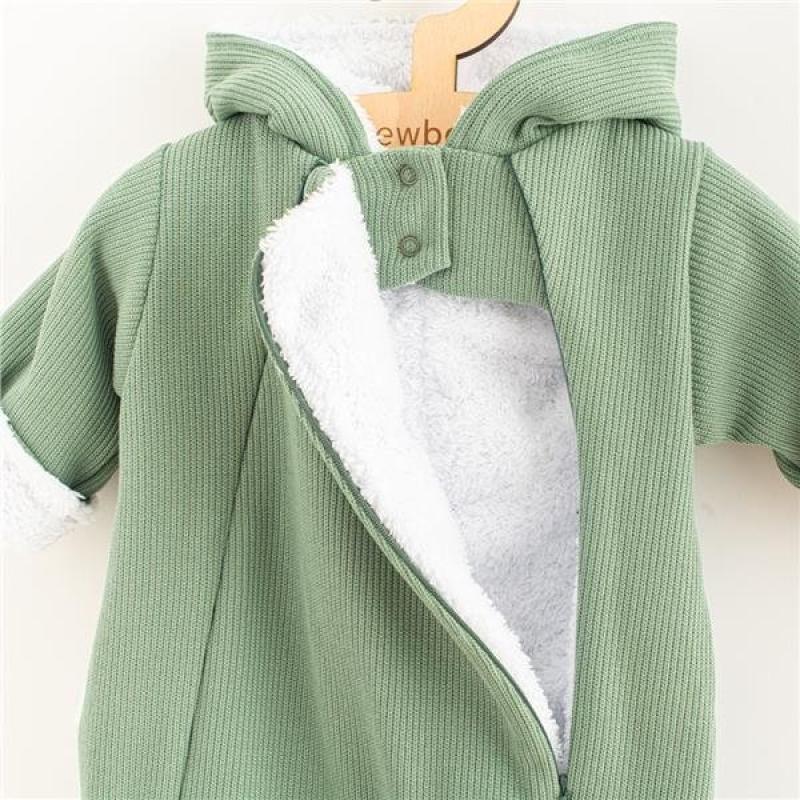 Dojčenská kombinéza s kapucňou New Baby Frosty mint 62 (3-6m)