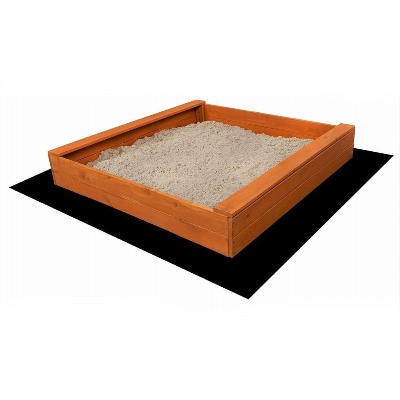 Detské drevené pieskovisko so strieškou Baby Mix 120x120 cm žlto-biele 4