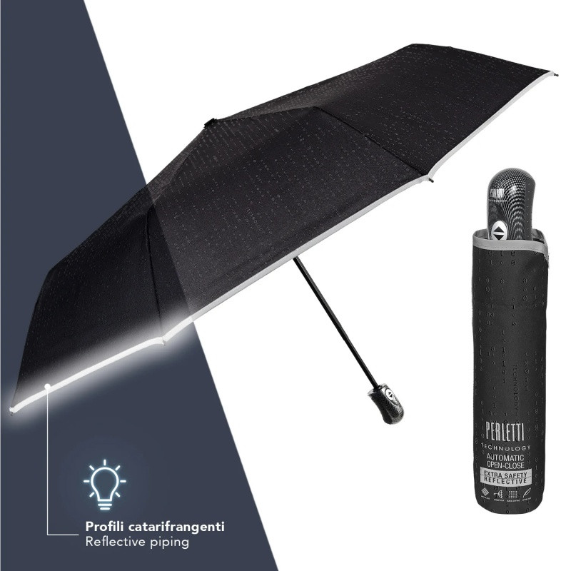 Plnoautomatický reflexný skladací dáždnik Perletti Technology, 21825