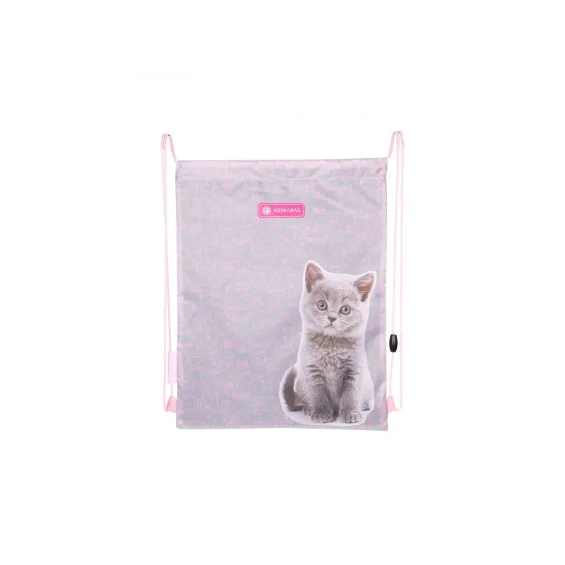 ASTRA ASTRABAG, Vrecúško na prezuvky PINK KITTY, AD1, 507022046