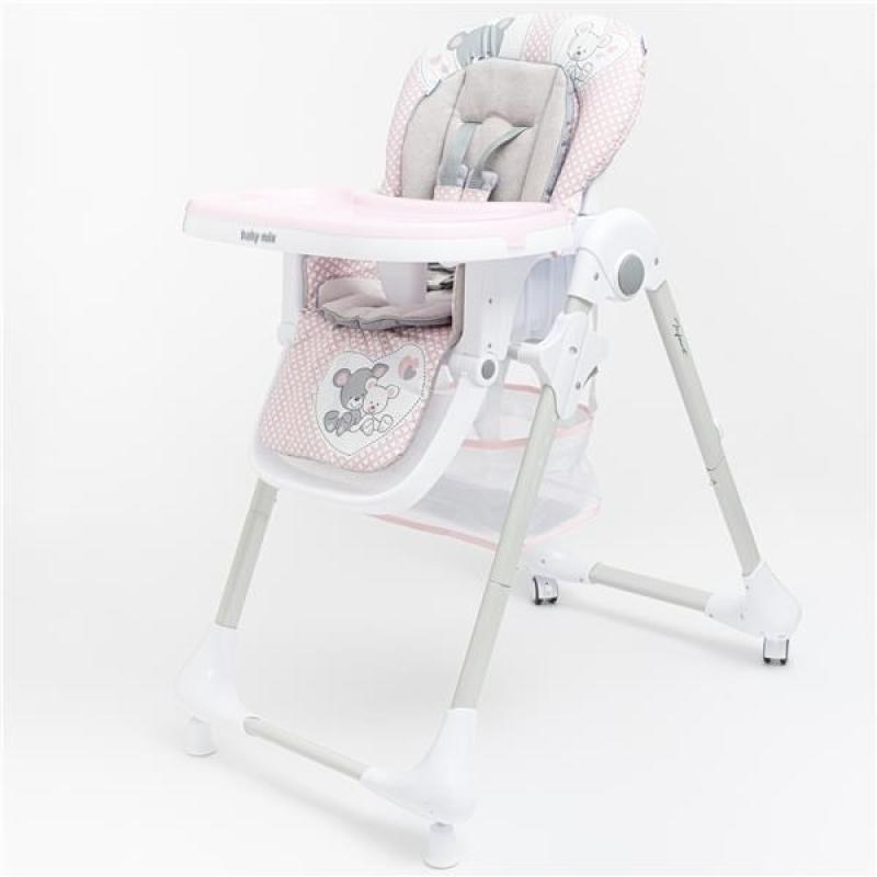 BAZÁRIK Jedálenská stolička Baby Mix Infant pink