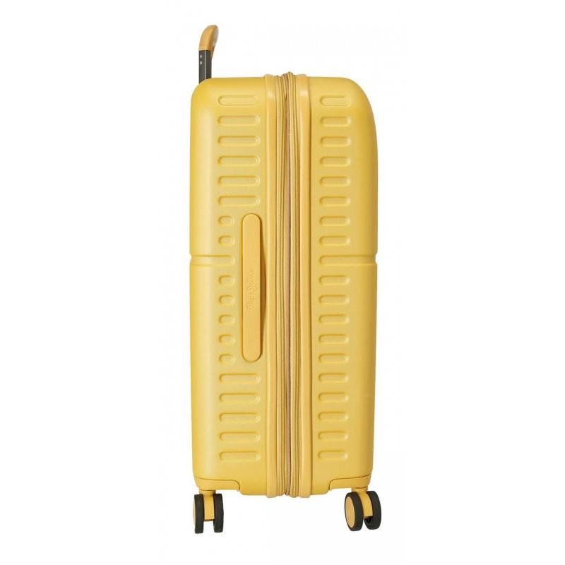 PEPE JEANS Highlight Ochre, Sada luxusných ABS cestovných kufrov 70cm/55cm, 7689523 6