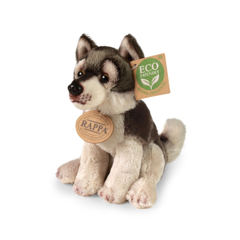 Plyšový sediaci vlk 1