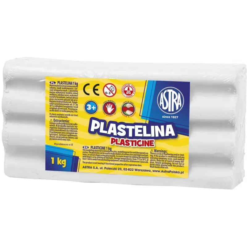 ASTRA Plastelína 1kg Biela, 303111001