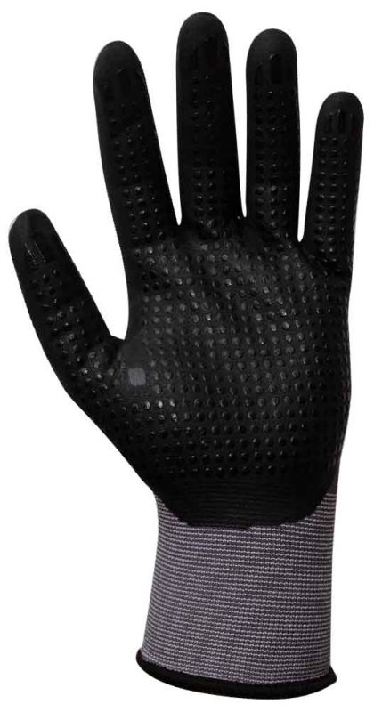 Ochranné rukavice SUPER TECH FLEX+, mikropenový nitril, PVC terčíky, veľkosť 9, VASKO 6