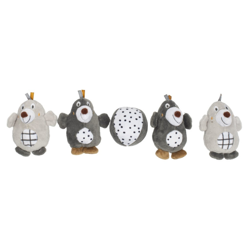 Kolotoč nad postieľku Baby Mix Krtkovia sivý 1