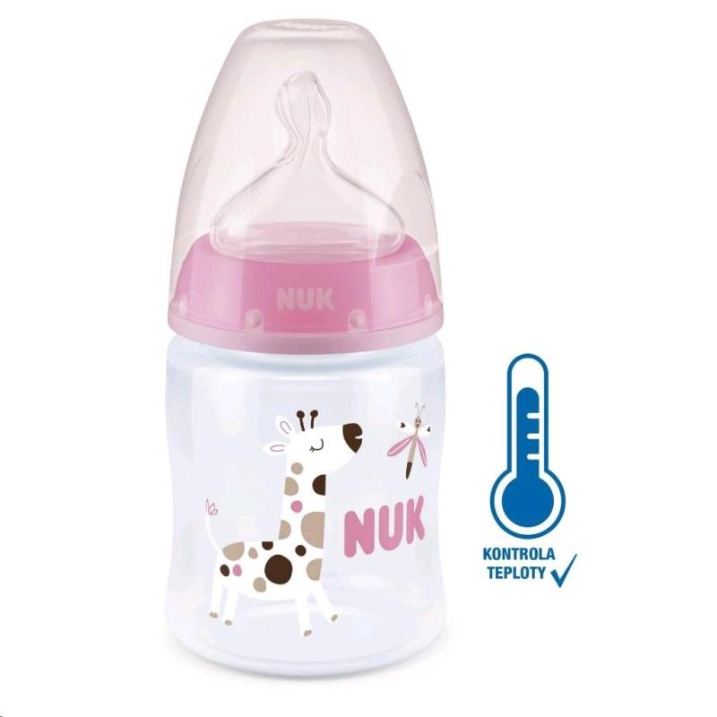 Dojčenská fľaša NUK First Choice Temperature Control 150 ml pink