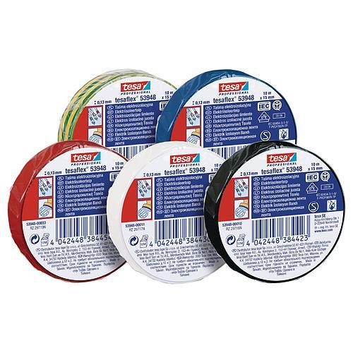 Paska tesa® PRO tesaflex®, elektroizolačná, IEC, 19 mm, biela, L-20 m