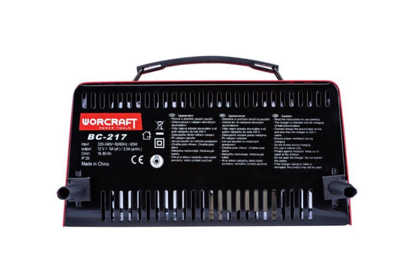 Nabíjačka Worcraft BC-217, 12V/230V, 5A, na autobatérie 5