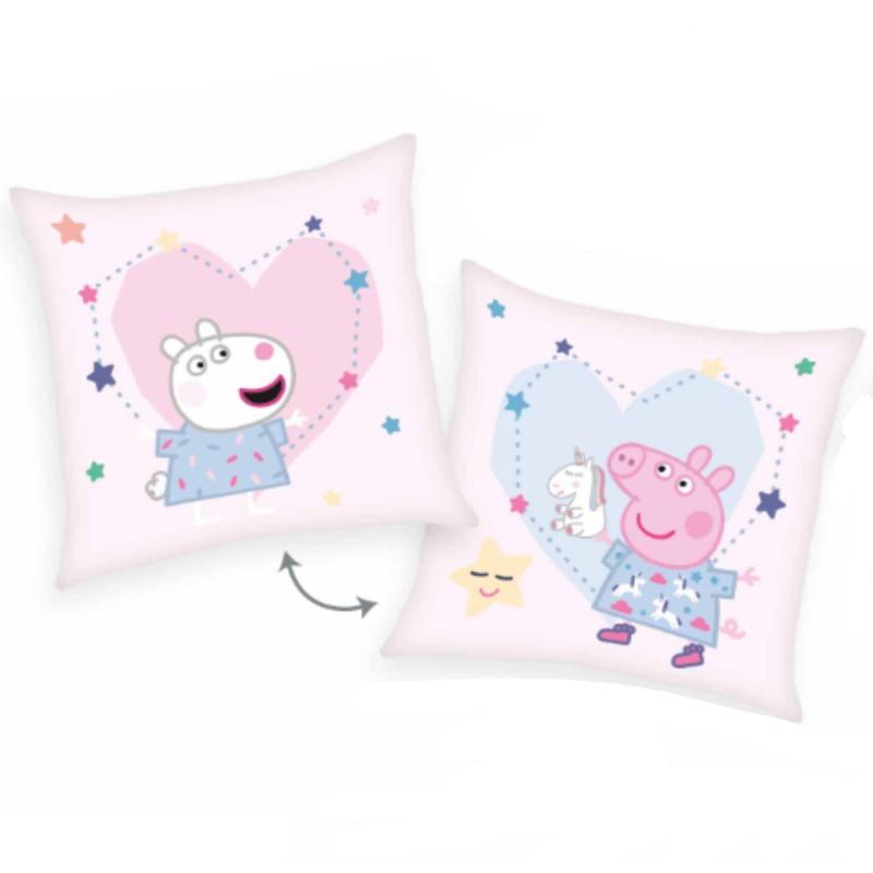 Obojstranný dekoračný vankúšik 40/40cm Herding PEPPA PIG