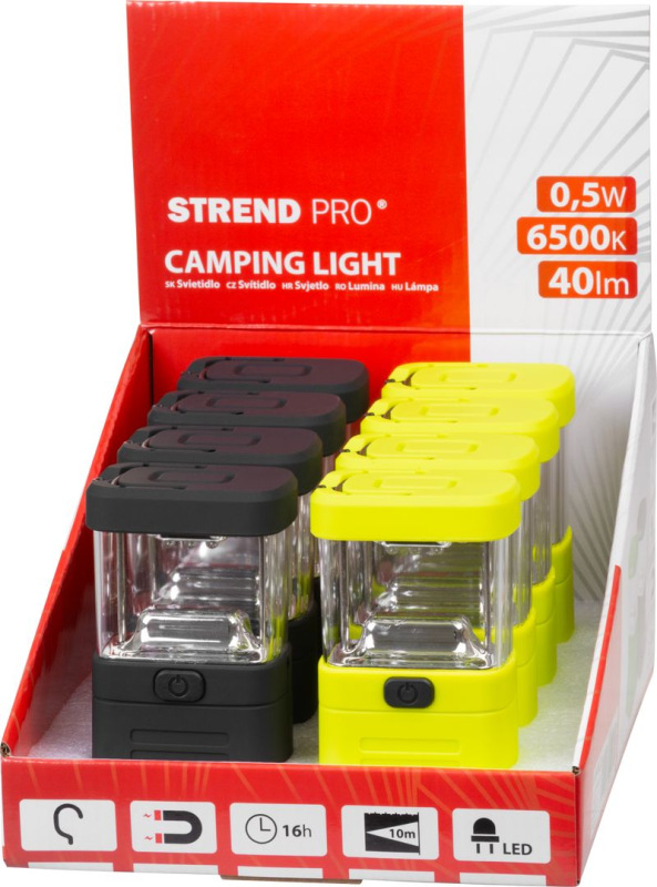 Lampa Strend Pro Camping CL565, 11 LED, 3xAA, kempingové svietidlo, Sellbox 8 ks 6