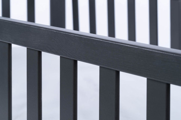 Detská posteľ so zábranou Drewex Nidum 140x70 cm grafit 3