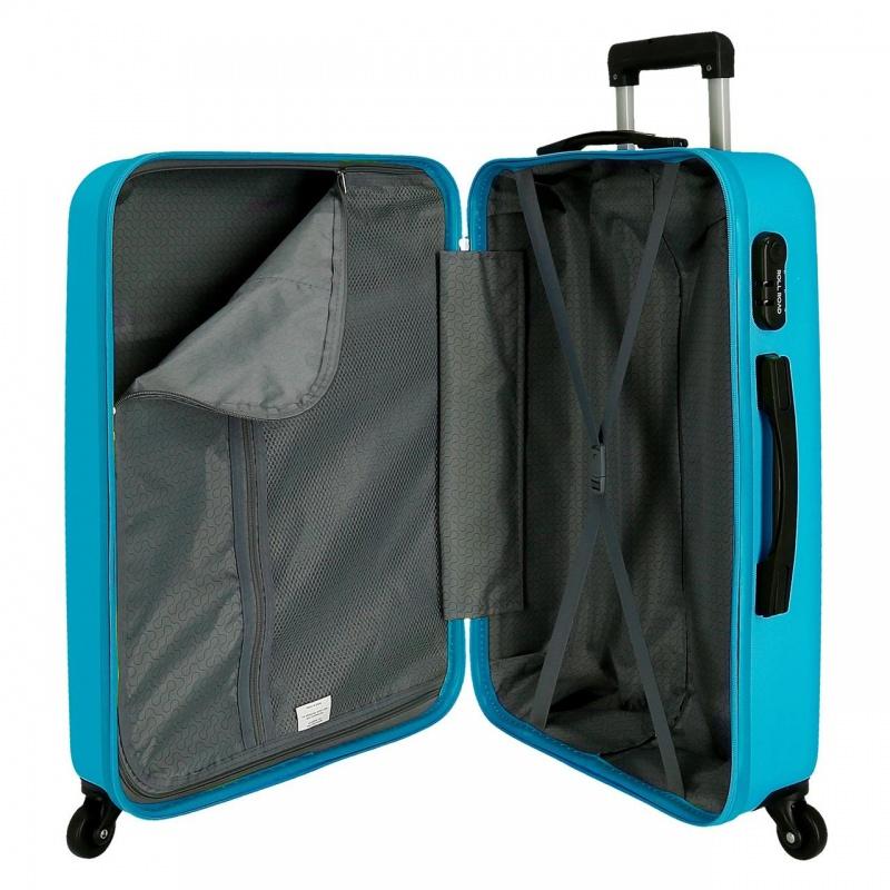 ROLL ROAD Flex Azul Claro, Sada ABS cestovných kufrov, 55-65cm, 584956A 4