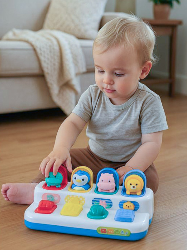 Interaktívna hračka - Vyskakovacie okienka so zvieratkami Peekaboo Baby Mix 2