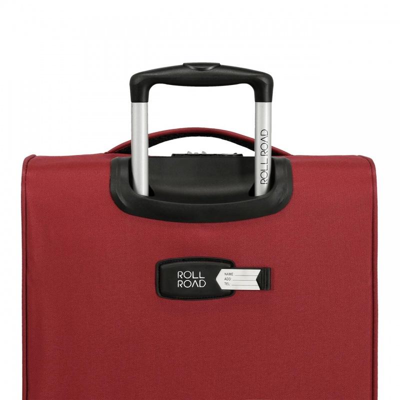 Textilný cestovný kufor ROLL ROAD ROYCE Red / Červený, 55x40x20cm, 39L, 5019124 (small)