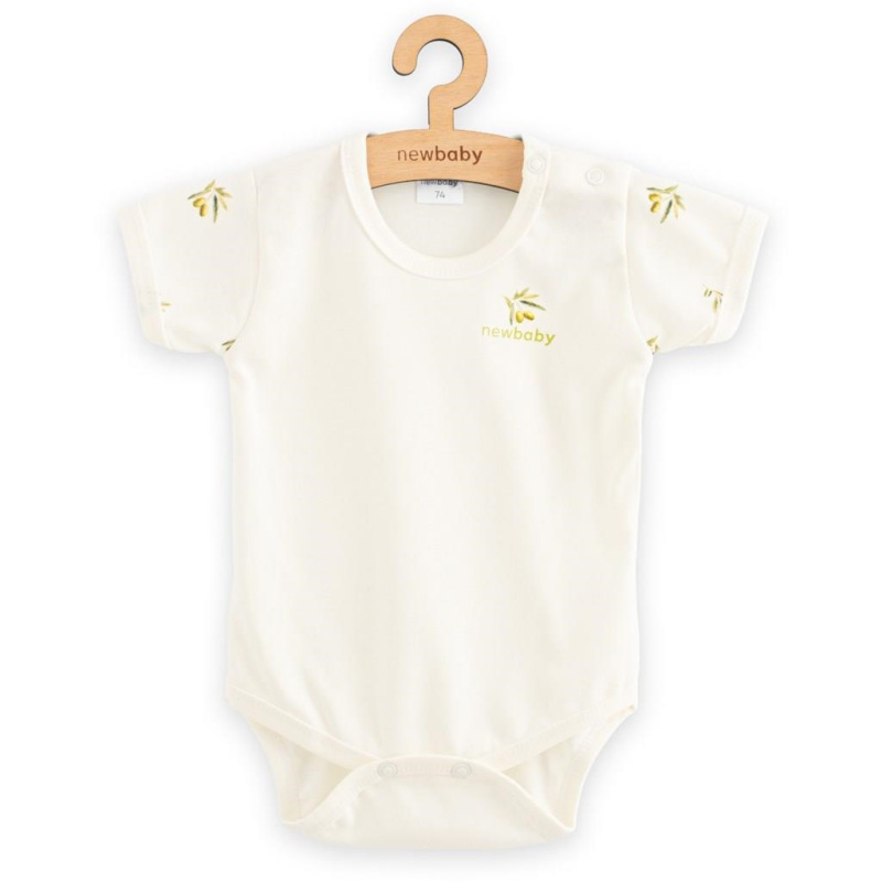 Dojčenské body s krátkym rukávom z organickej bavlny New Baby Olivy 86 (12-18m) 1