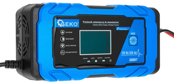 Nabíjačka autobatérii s funkiou opravy, 230 V, 12/24V, intenzita prúdu 8A, AGM/GEL, GEKO 1