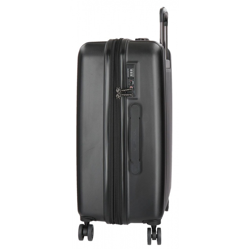 MOVOM Wood Black, Škrupinový cestovný kufor, 65x45x28cm, 68L, 5319261 (medium exp.) 1