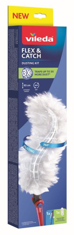 Prachovka Vileda Flex&Catch, s dlhou rokoväťou