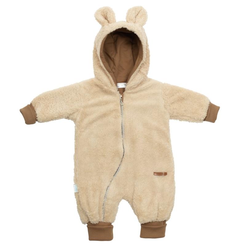 Luxusný detský zimný overal New Baby Teddy bear béžový 62 (3-6m)