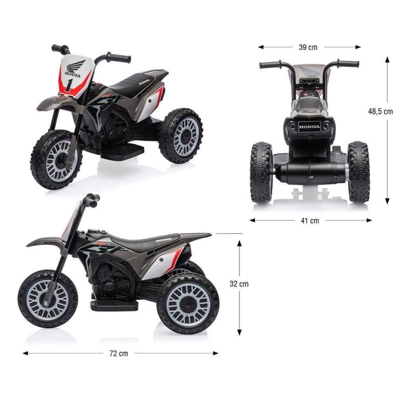 Elektrický motocykel BABY MIX Honda CRF 450R šedý 4
