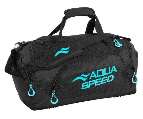 Duffle Bag L športová taška čierna-tyrkysová