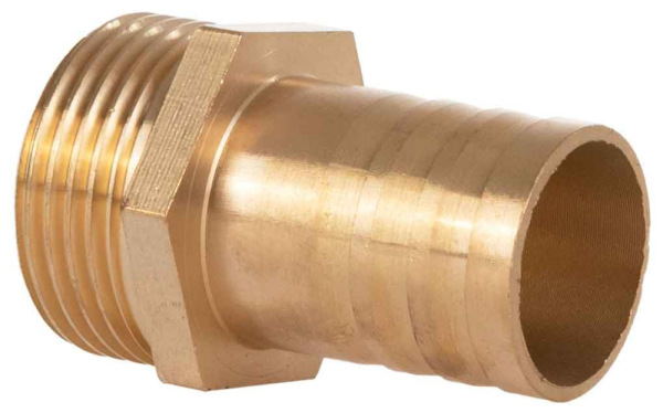 Mosadzná vsuvka na 25 mm hadicu, vonkajší závit 1", GEKO 3