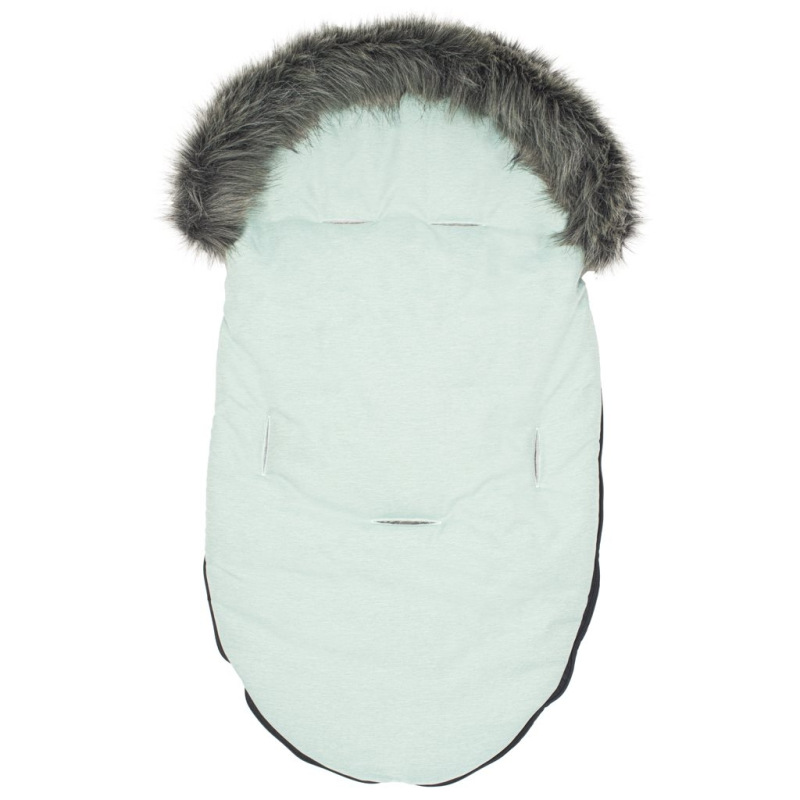 Detsky fusak NEW BABY s kožušinou svetlo sivý 2