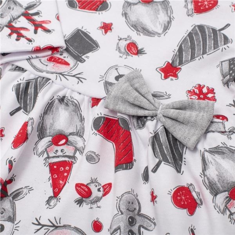 Dojčenské bavlnené šatôčky s čelenkou New Baby Christmas 80 (9-12m) 3