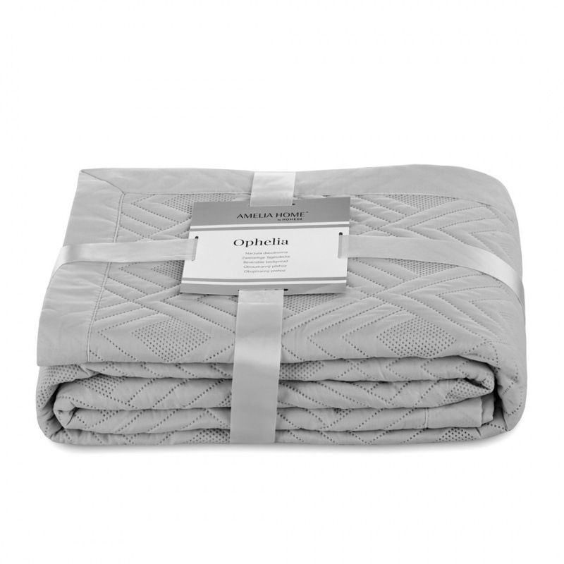 Obojstranný pléd /prehoz na posteľ AmeliaHome Ophelia, 220 x 240 cm, púdrová ružová 7